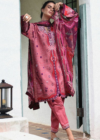 Mirasol by Mushq Embroidered Cambric Suits Unstitched 3 Piece MQ25MH D-08 B Coral Mar