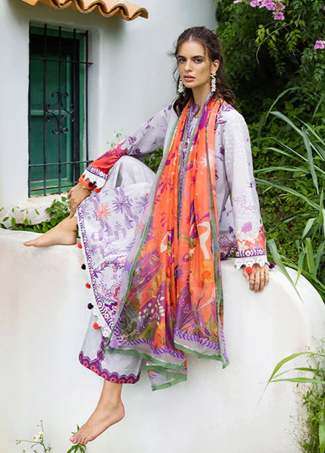Mirasol by Mushq Embroidered Cambric Suits Unstitched 3 Piece MQ25MH D-04 A Luna Plata
