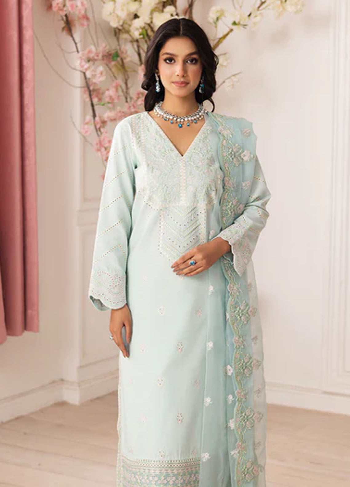 Mira by Freesia Premium Embroidered Lawn Suits Unstitched 3 Piece FRE25M FS50110 Robab