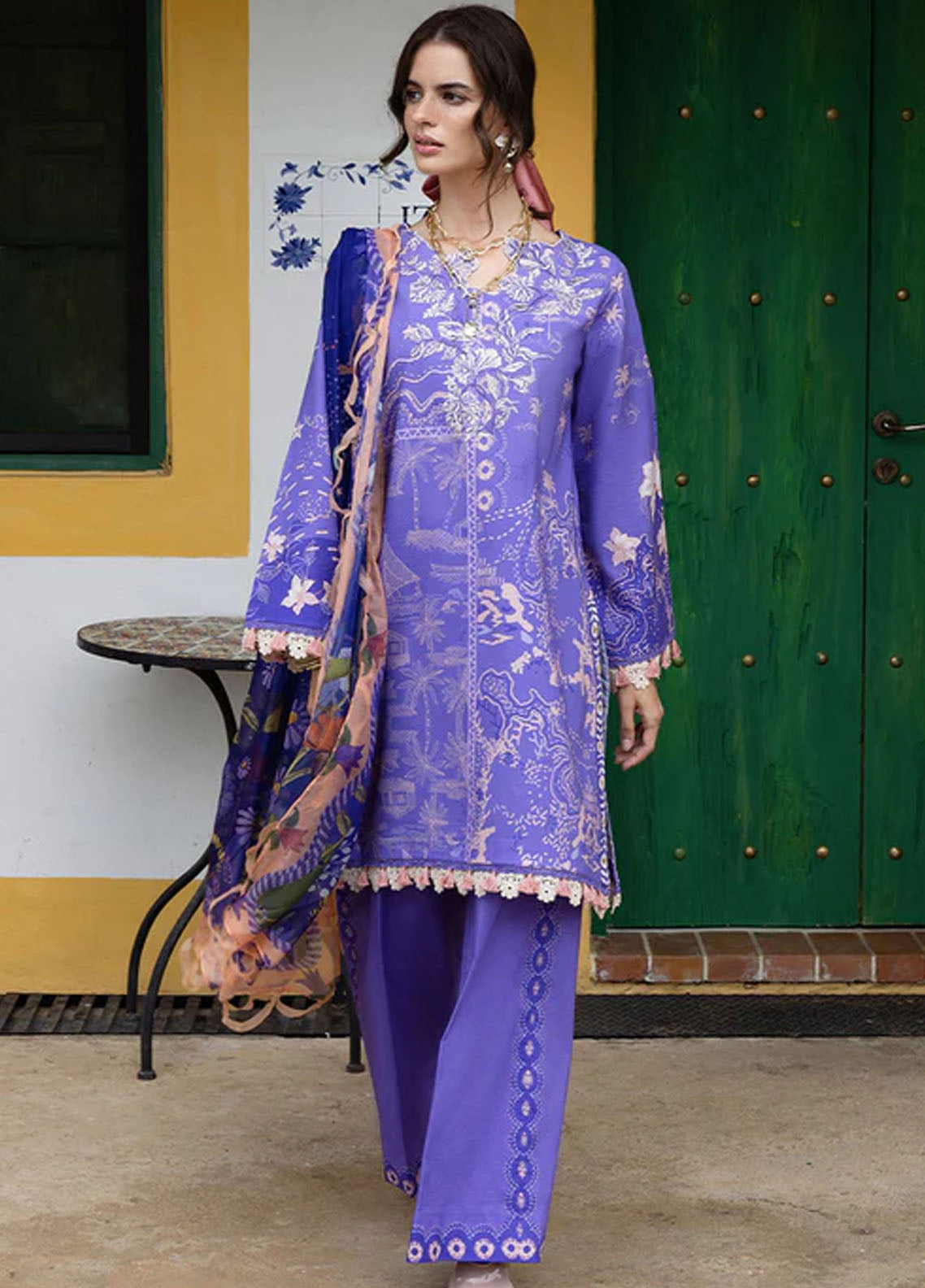 Mirasol by Mushq Embroidered Cambric Suits Unstitched 3 Piece MQ25MH D-04 B Alma Mia