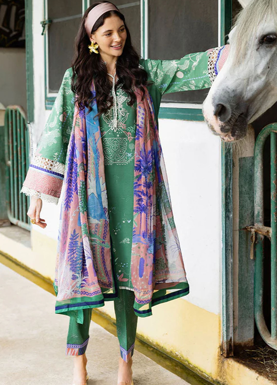 Mirasol by Mushq Embroidered Cambric Suits Unstitched 3 Piece MQ25MH D-06 A Flor Jazmin
