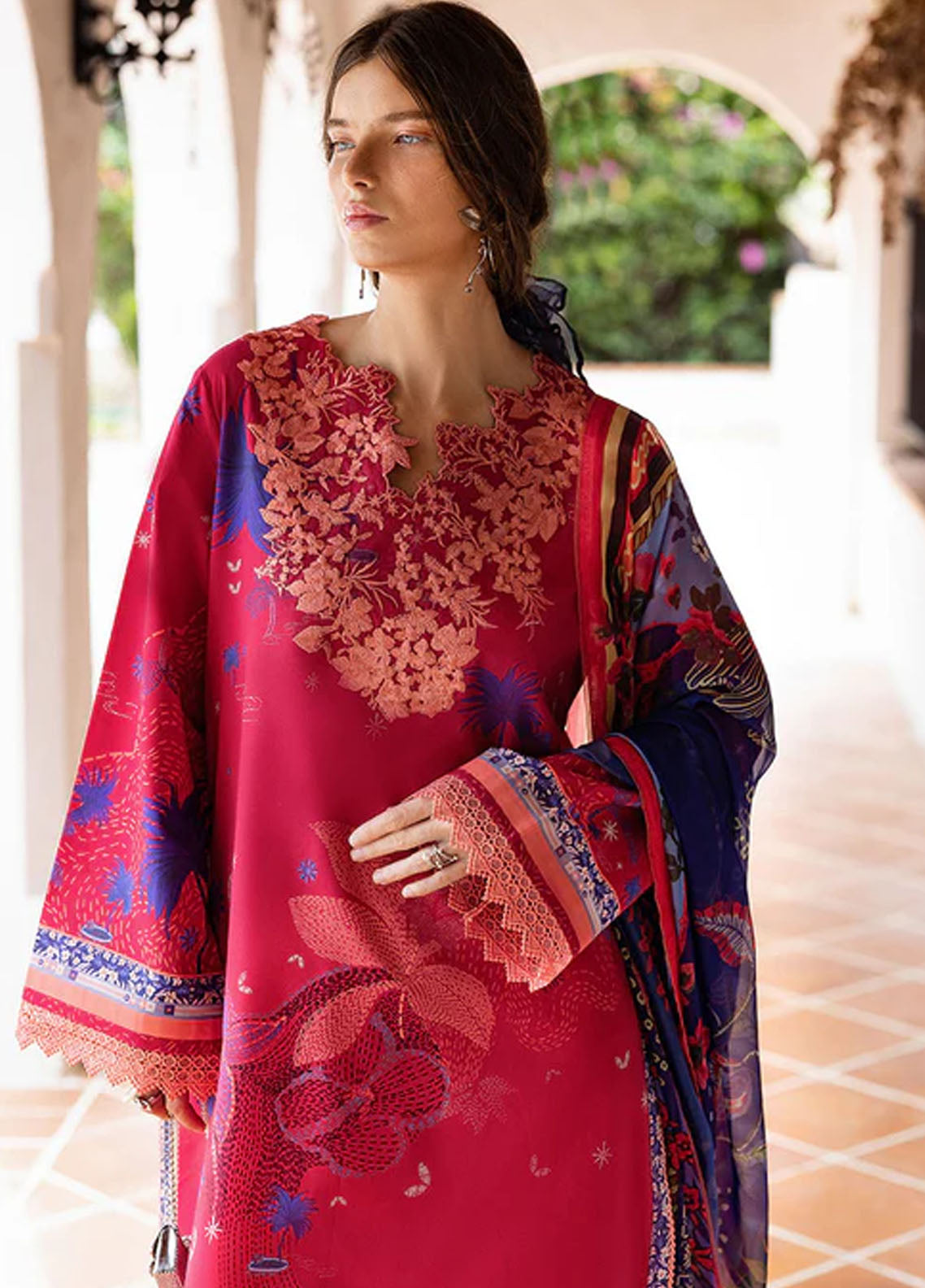 Mirasol by Mushq Embroidered Cambric Suits Unstitched 3 Piece MQ25MH D-07 A Voz Dulce