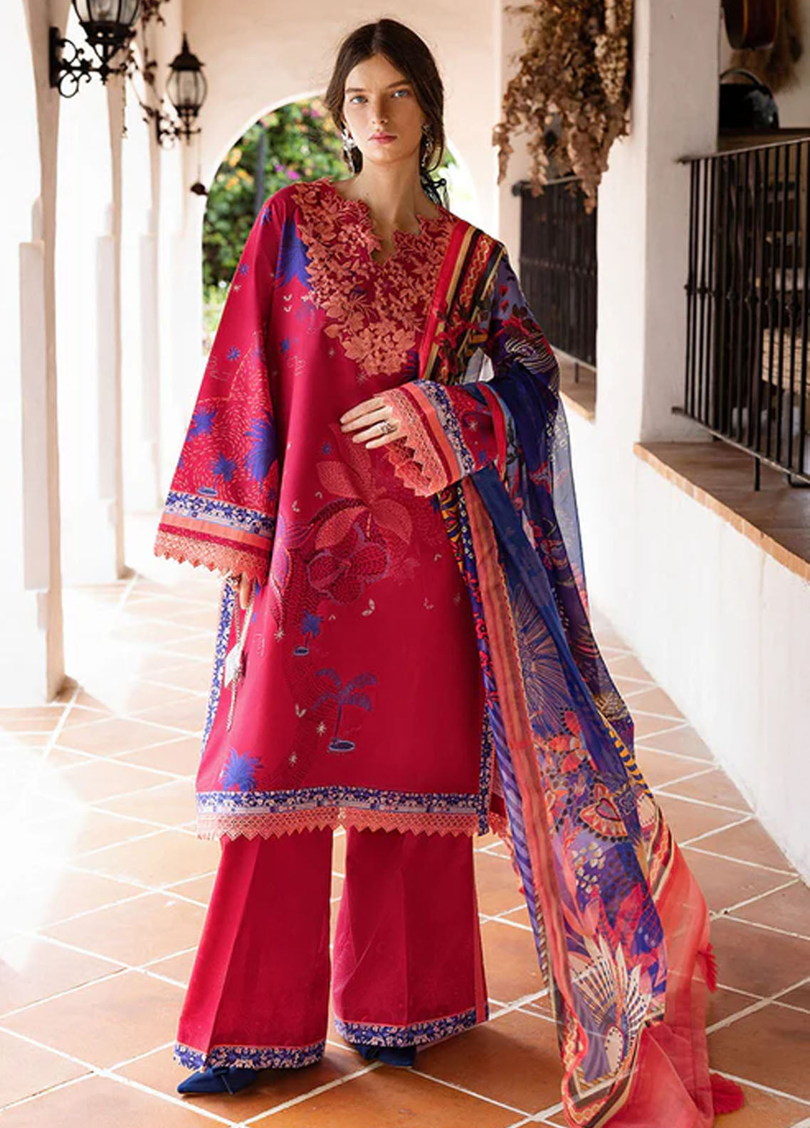 Mirasol by Mushq Embroidered Cambric Suits Unstitched 3 Piece MQ25MH D-07 A Voz Dulce