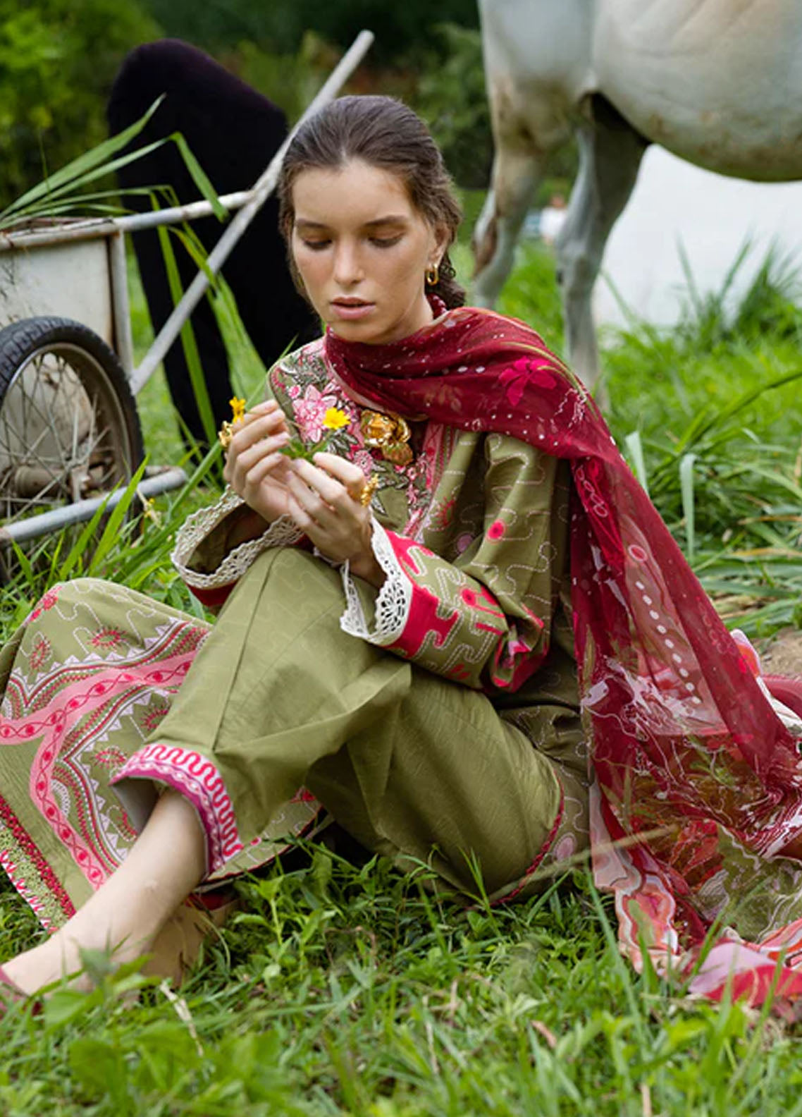 Mirasol by Mushq Embroidered Cambric Suits Unstitched 3 Piece MQ25MH D-08 A Cielo Sol