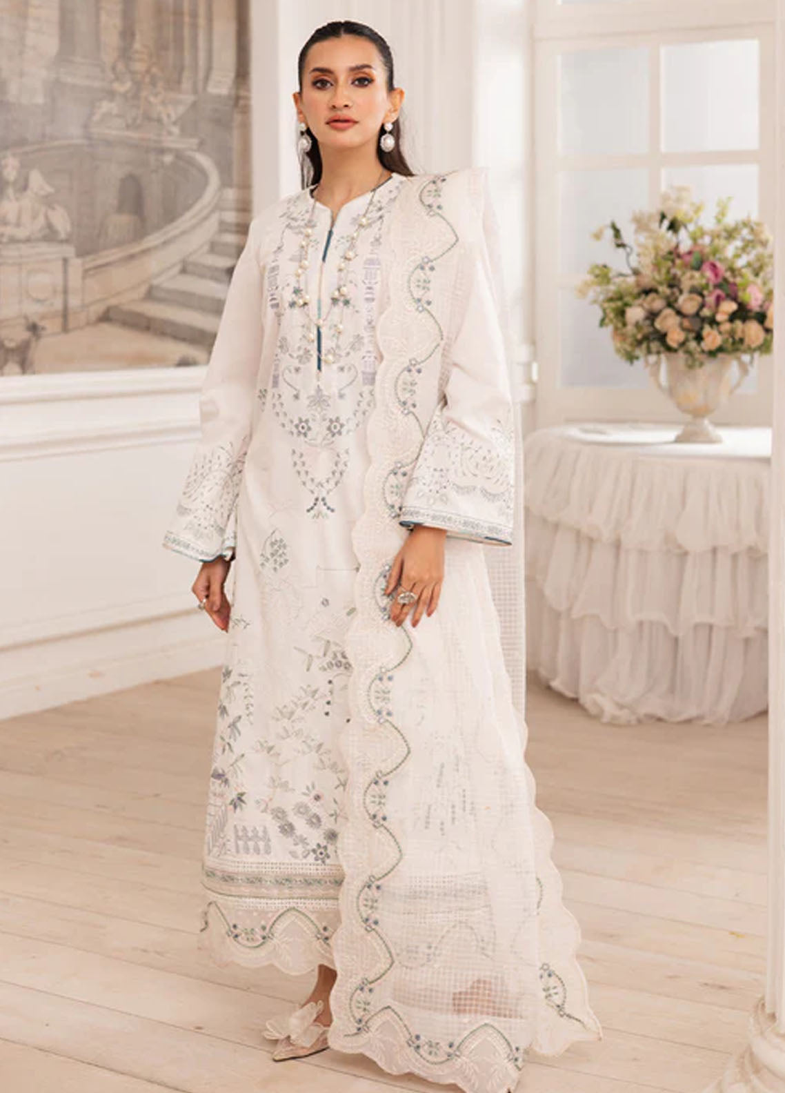 Mira by Freesia Premium Embroidered Lawn Suits Unstitched 3 Piece FRE25M FS50107 Maira