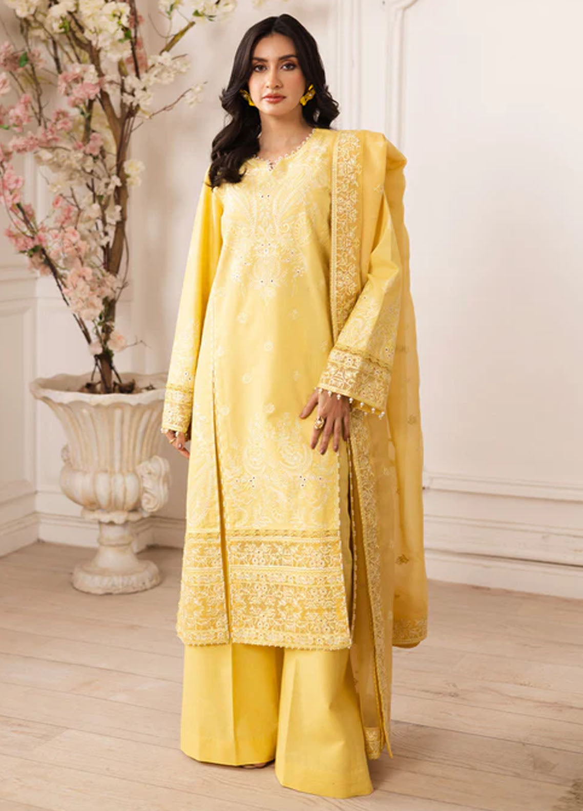 Mira by Freesia Premium Embroidered Lawn Suits Unstitched 3 Piece FRE25M FS50111 Mina