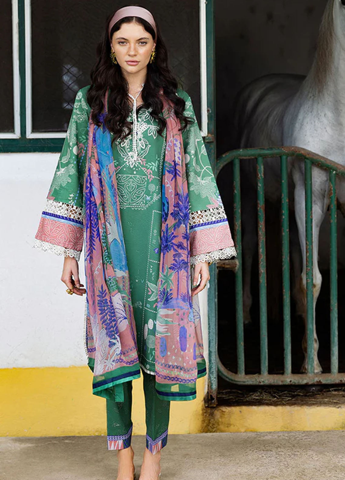 Mirasol by Mushq Embroidered Cambric Suits Unstitched 3 Piece MQ25MH D-06 A Flor Jazmin
