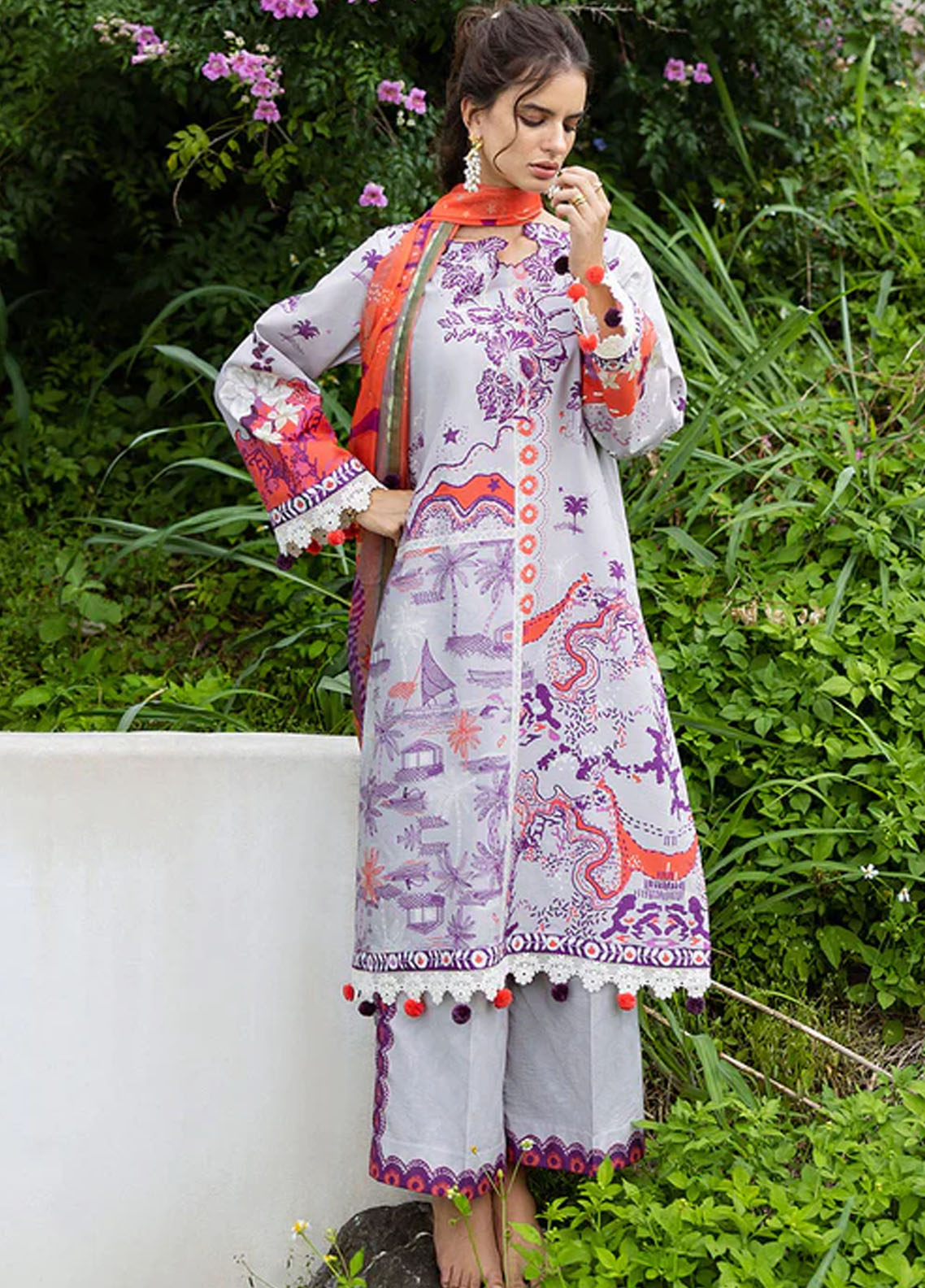 Mirasol by Mushq Embroidered Cambric Suits Unstitched 3 Piece MQ25MH D-04 A Luna Plata