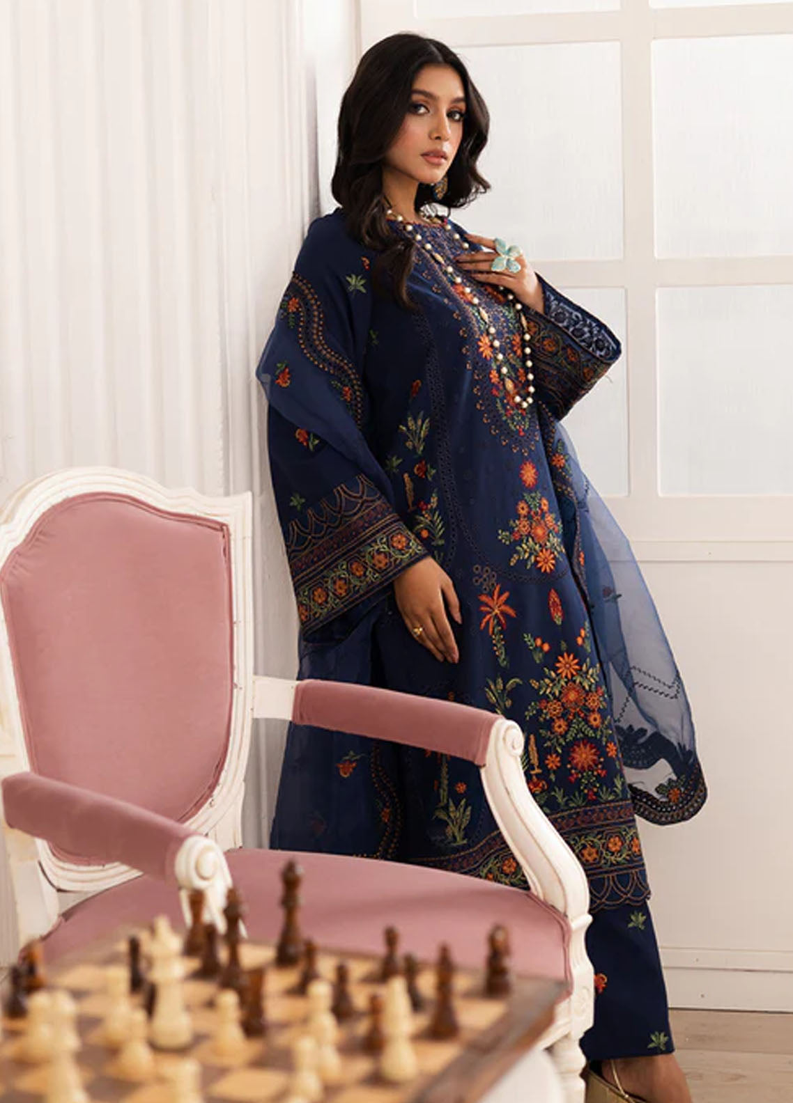 Mira by Freesia Premium Embroidered Lawn Suits Unstitched 3 Piece FRE25M FS50109 Parestoo