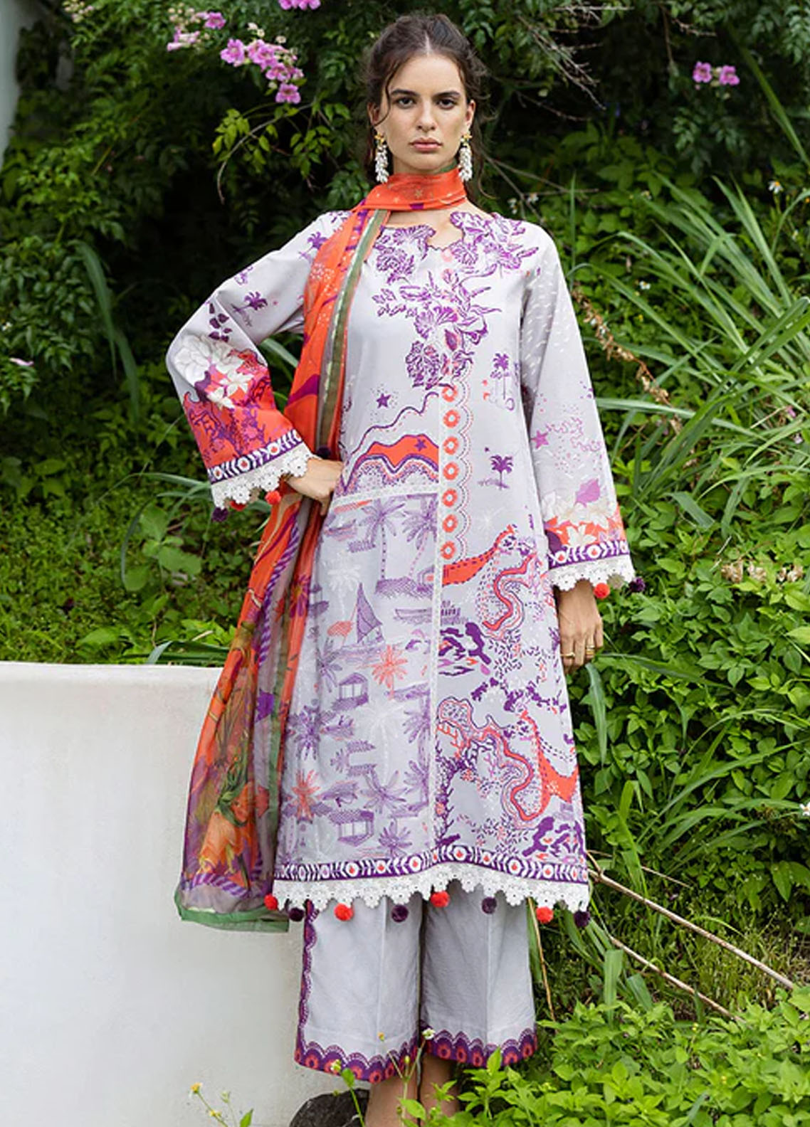 Mirasol by Mushq Embroidered Cambric Suits Unstitched 3 Piece MQ25MH D-04 A Luna Plata