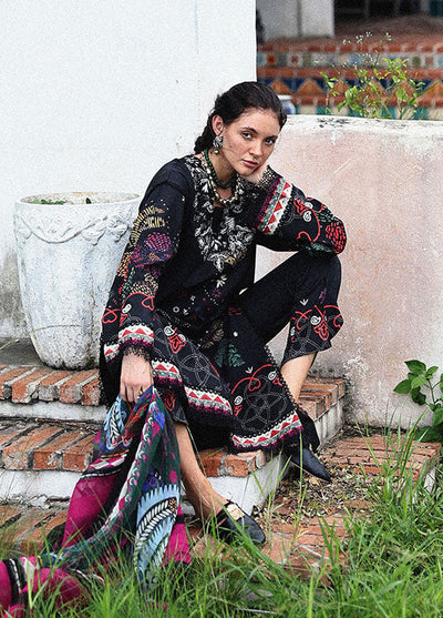 Mirasol by Mushq Embroidered Cambric Suits Unstitched 3 Piece MQ25MH D-01 A Medi Noche