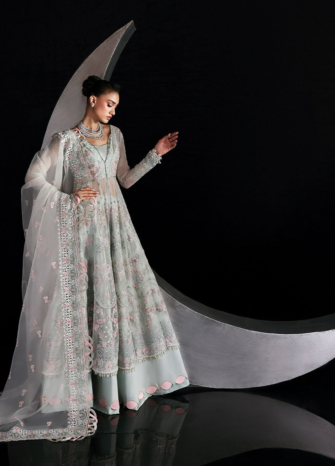 Moonlit Muse by Zarposh Embroidered Chiffon Suits Unstitched 3 Piece ZP25ML D-08 Verae