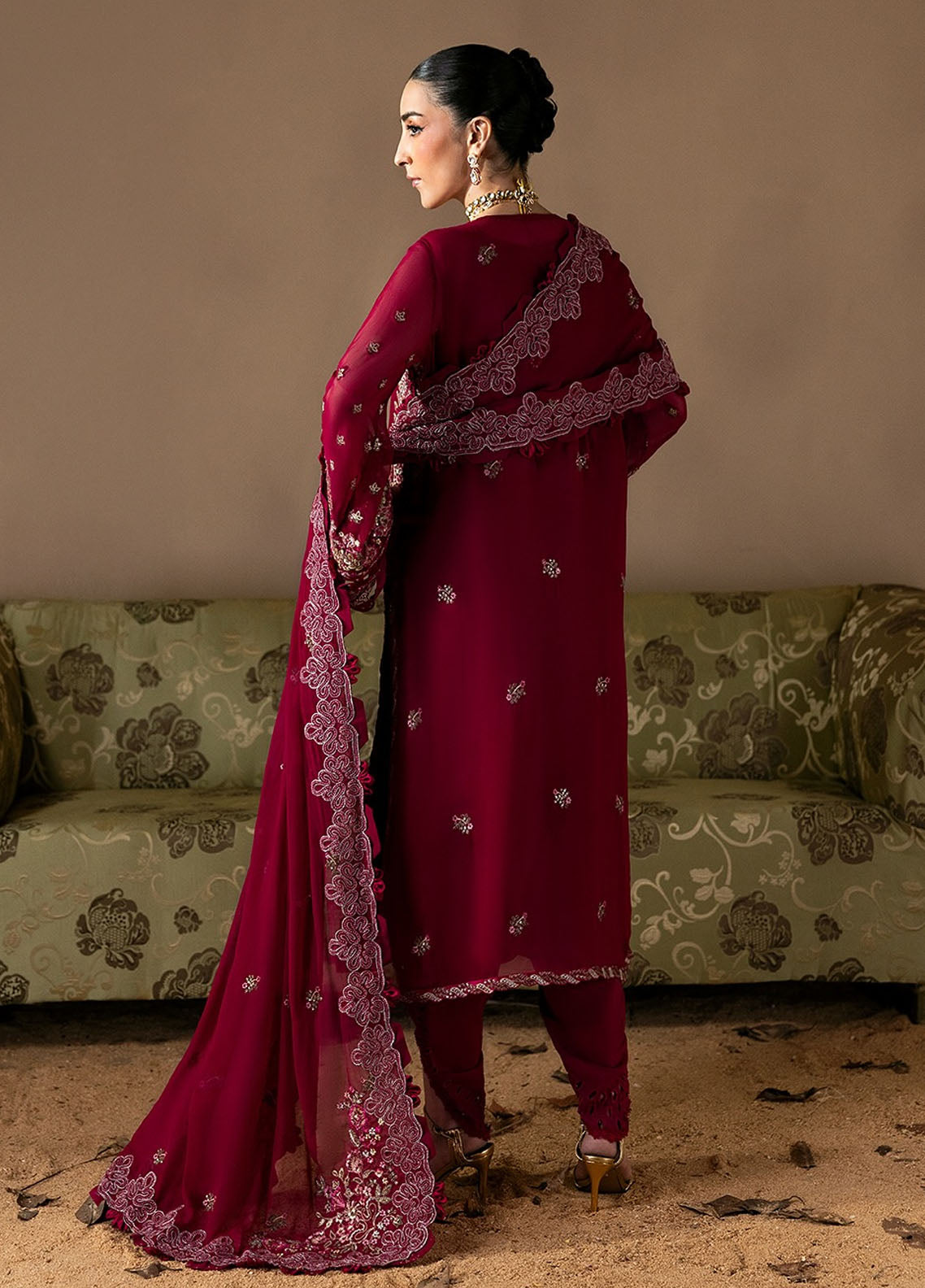 Moonlit Muse by Zarposh Embroidered Chiffon Suits Unstitched 3 Piece ZP25ML D-06 Poise