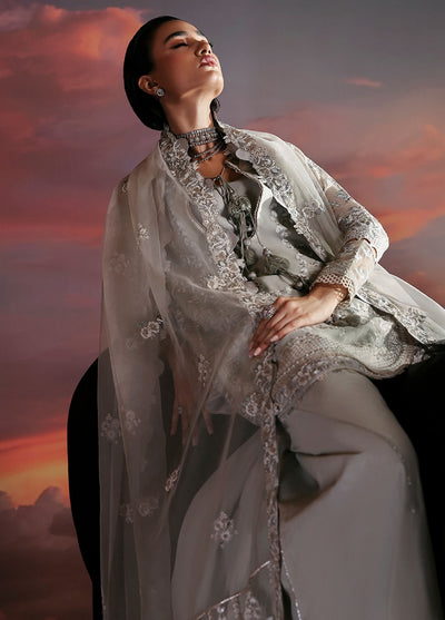Moonlit Muse by Zarposh Embroidered Chiffon Suits Unstitched 3 Piece ZP25ML D-02 Lumen