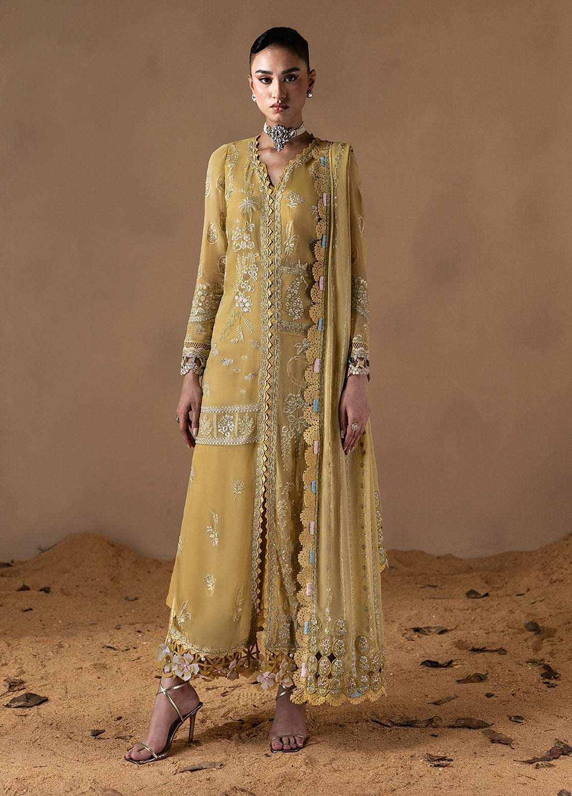 Moonlit Muse by Zarposh Embroidered Chiffon Suits Unstitched 3 Piece ZP25ML D-01 Cymelle
