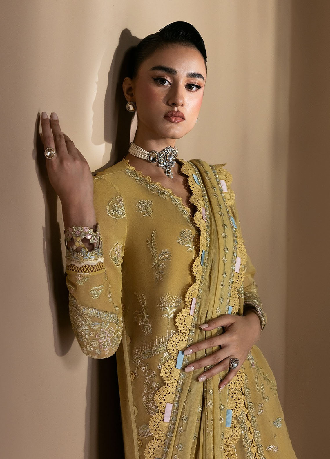 Moonlit Muse by Zarposh Embroidered Chiffon Suits Unstitched 3 Piece ZP25ML D-01 Cymelle