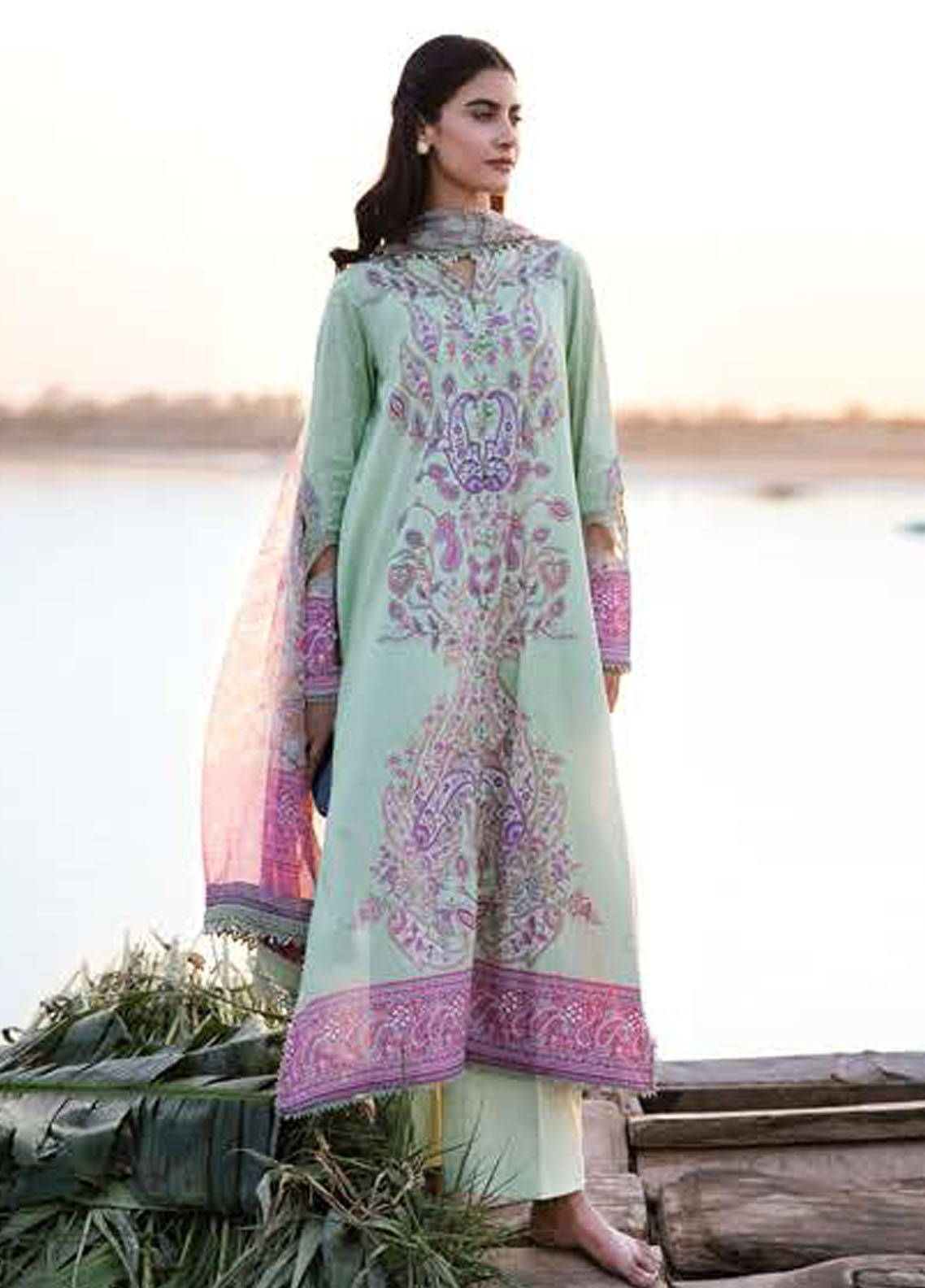 M. Basics By Maria B Unstitched Lawn Edition 2024 10A
