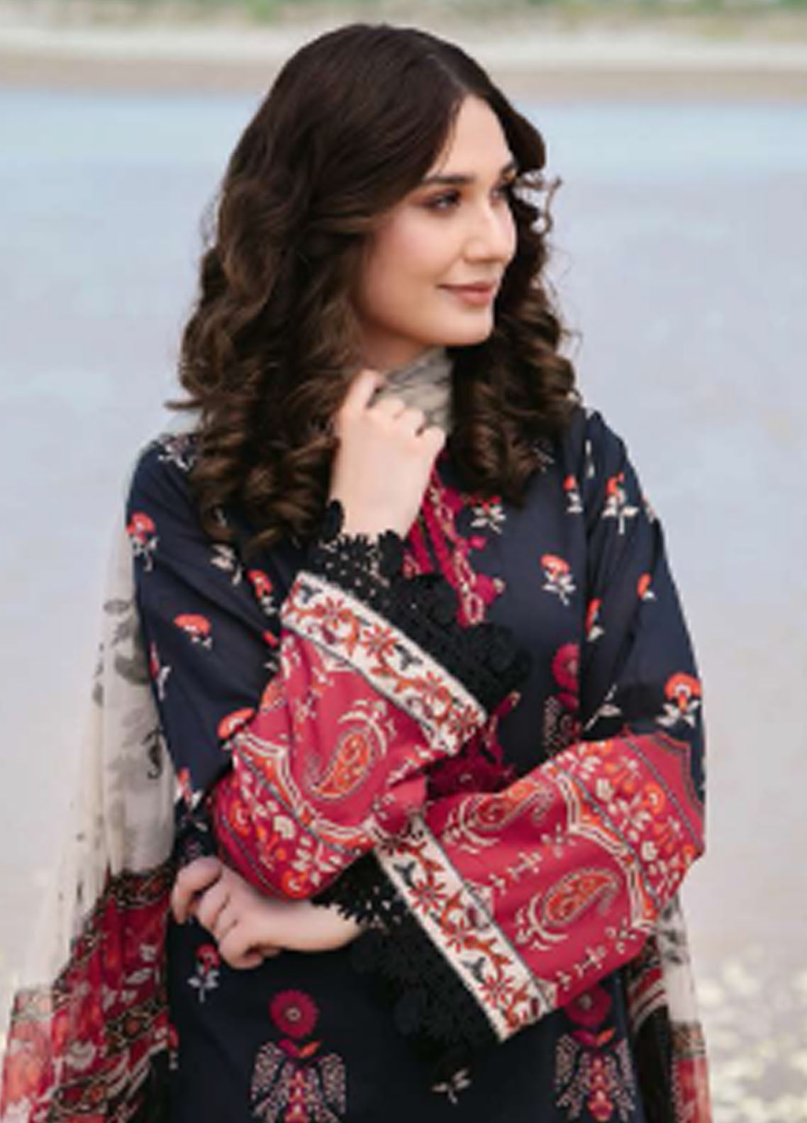 M. Basics By Maria B Unstitched Lawn Edition 2024 12A