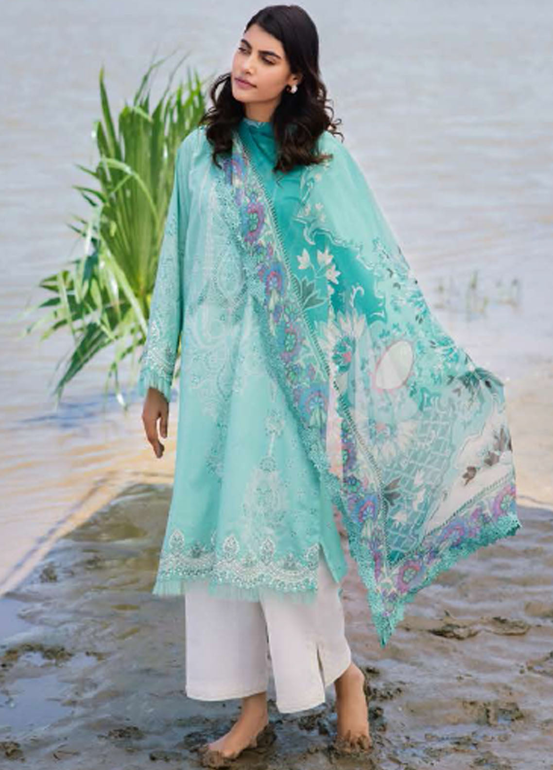 M. Basics By Maria B Unstitched Lawn Edition 2024 8A
