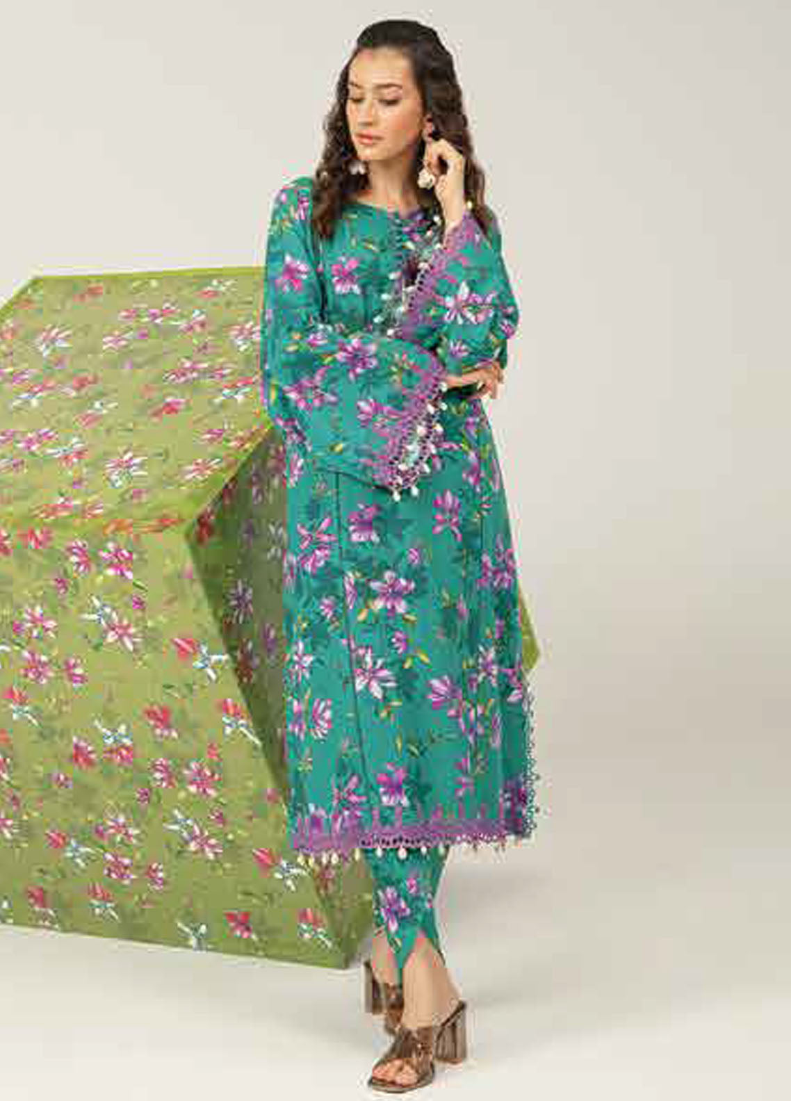M Basics By Maria B Embroidered Khaddar Suits Unstitched 2 Piece MB23MBW 7A - Winter Collection