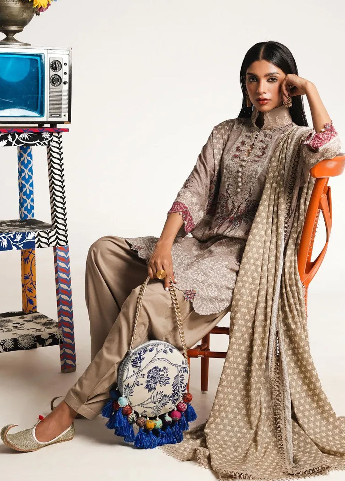 Mahay By Sana Safinaz Unstitched Winter Collection 2023 10A