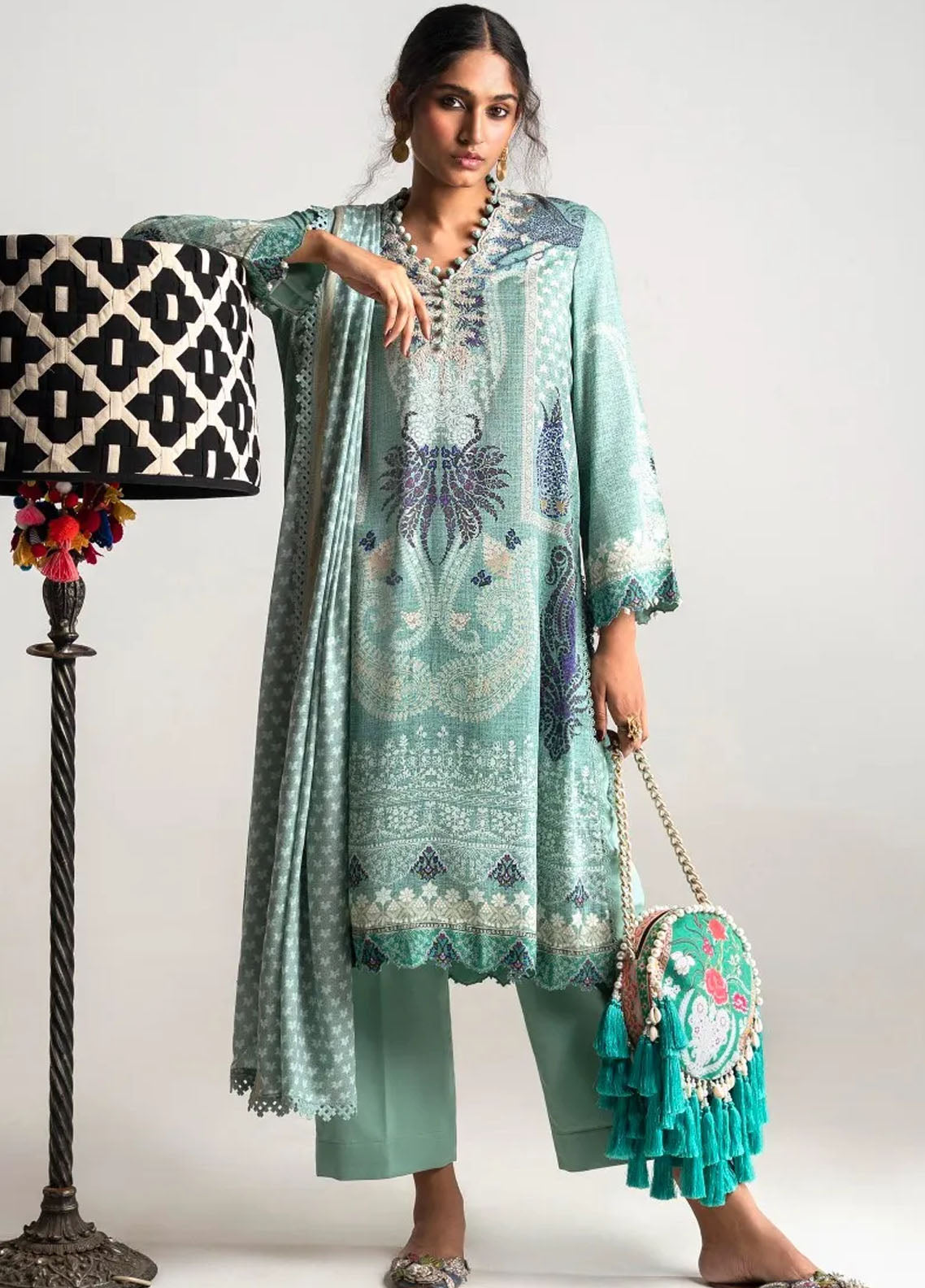 Mahay By Sana Safinaz Unstitched Winter Collection 2023 10B