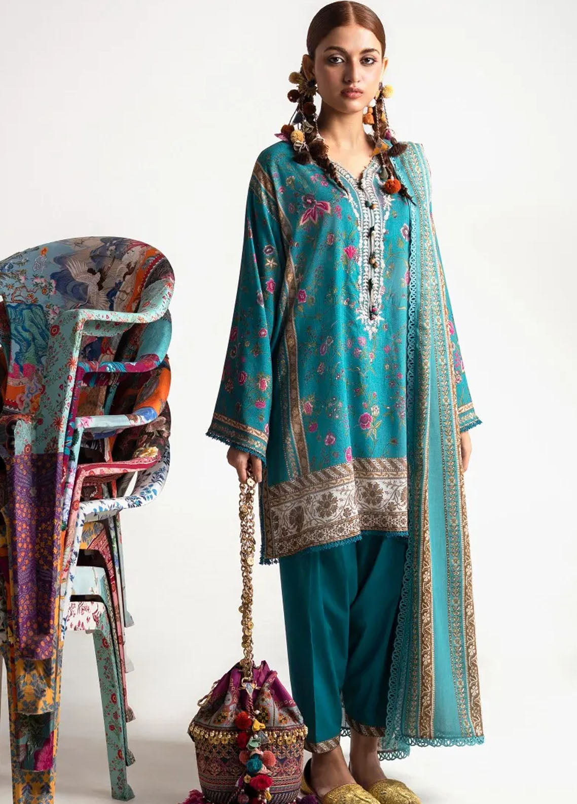 Mahay By Sana Safinaz Unstitched Winter Collection 2023 11B