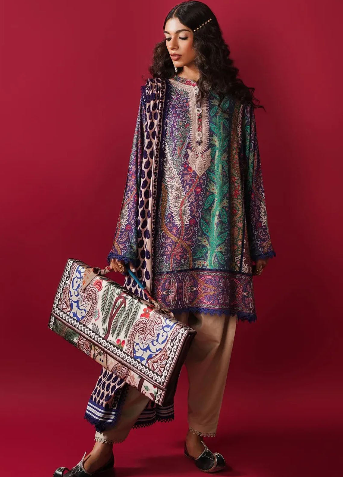 Mahay By Sana Safinaz Unstitched Winter Collection 2023 14B