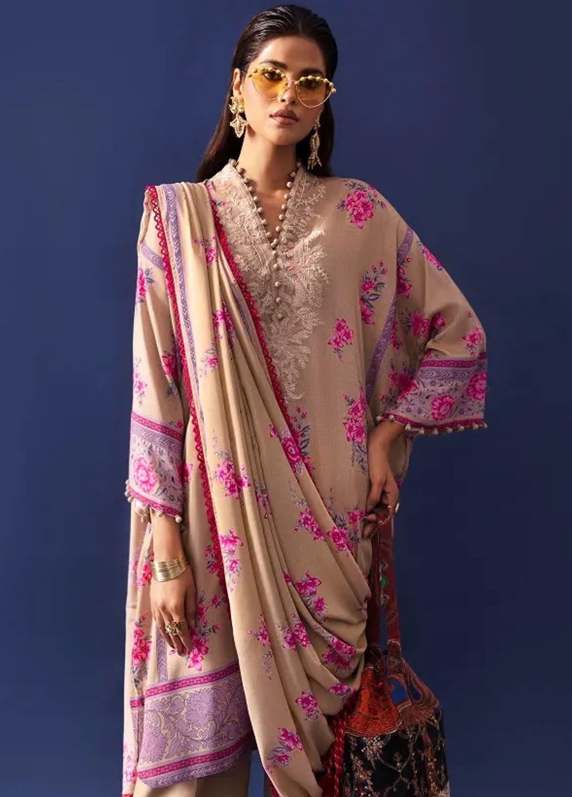 Mahay By Sana Safinaz Unstitched Winter Collection 2023 15A