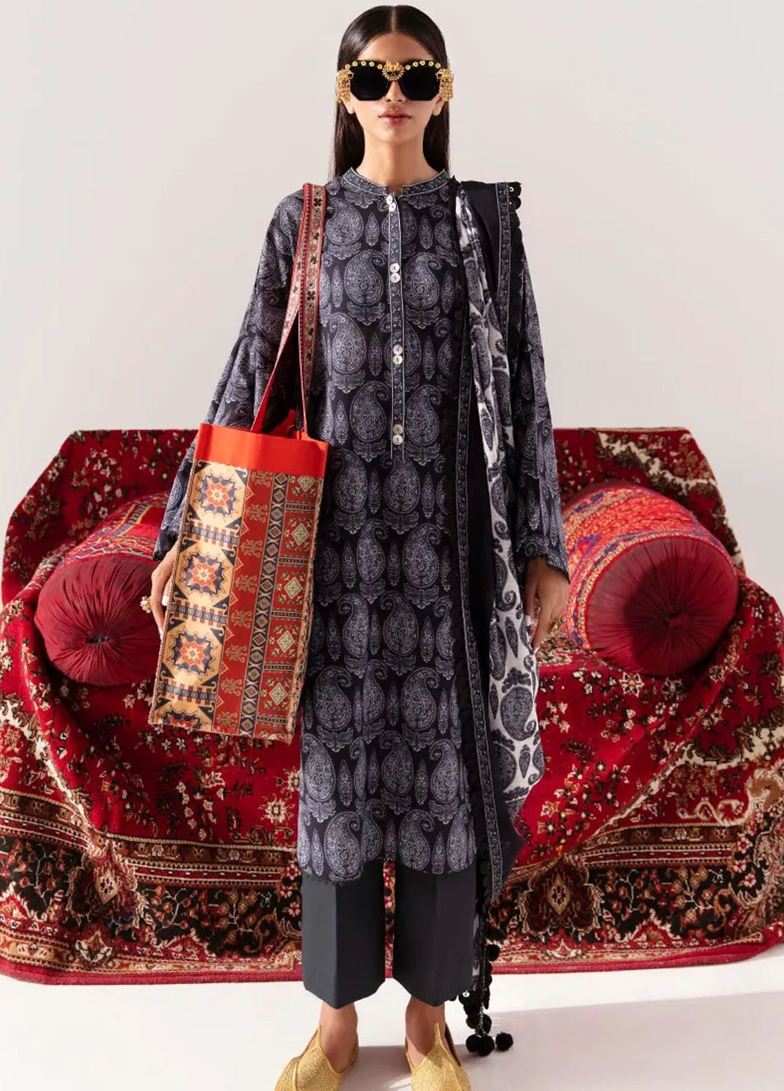 Mahay By Sana Safinaz Unstitched Winter Collection 2023 16A