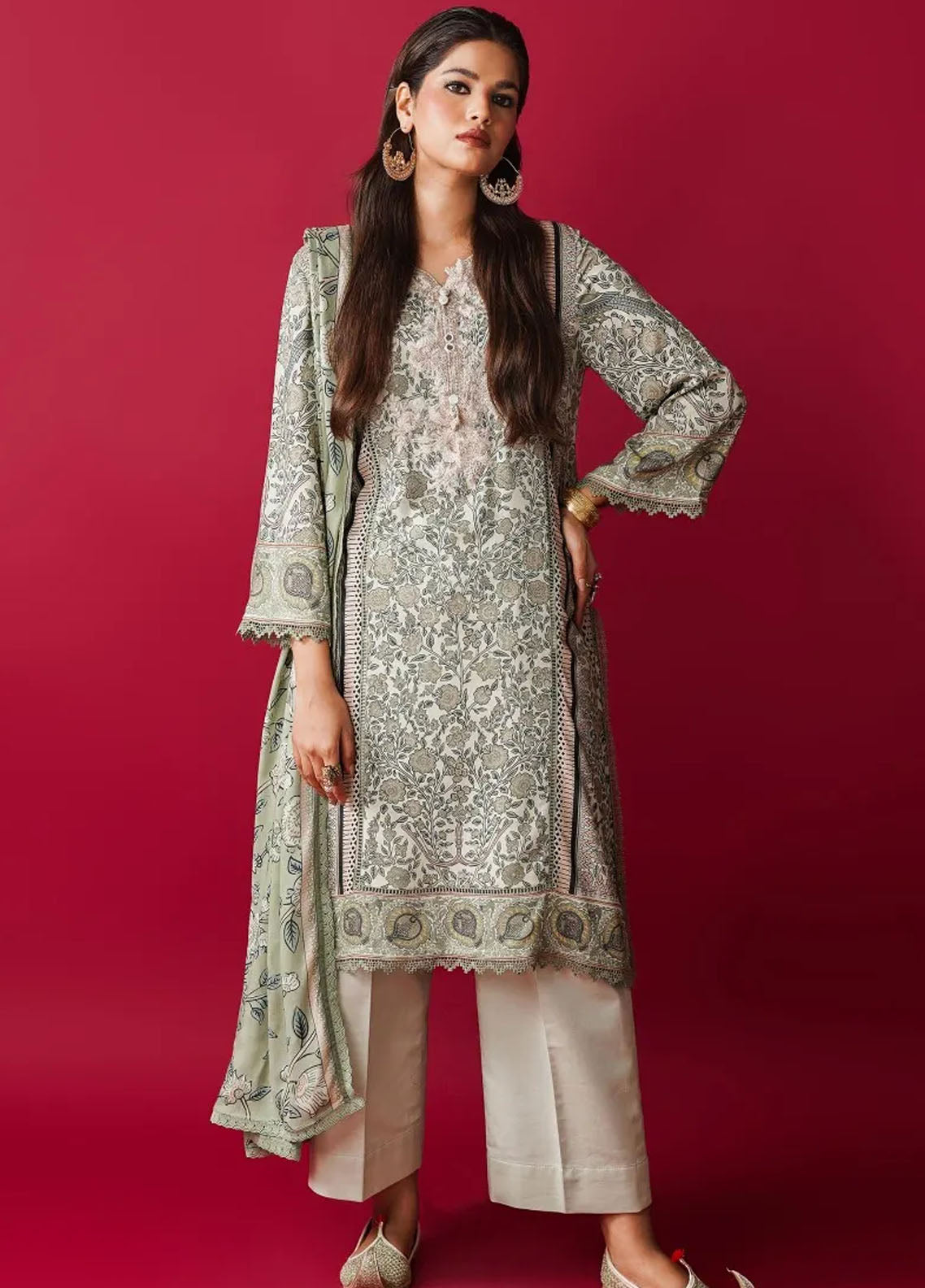 Mahay By Sana Safinaz Unstitched Winter Collection 2023 17A