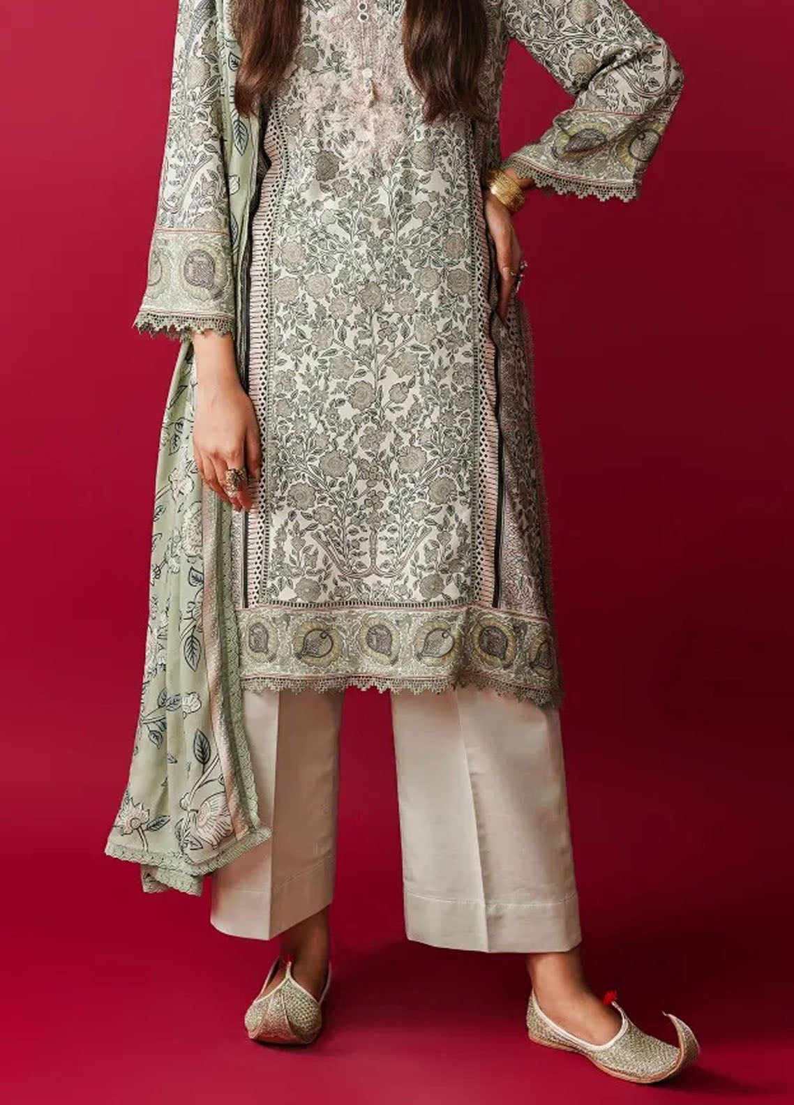 Mahay By Sana Safinaz Unstitched Winter Collection 2023 17A