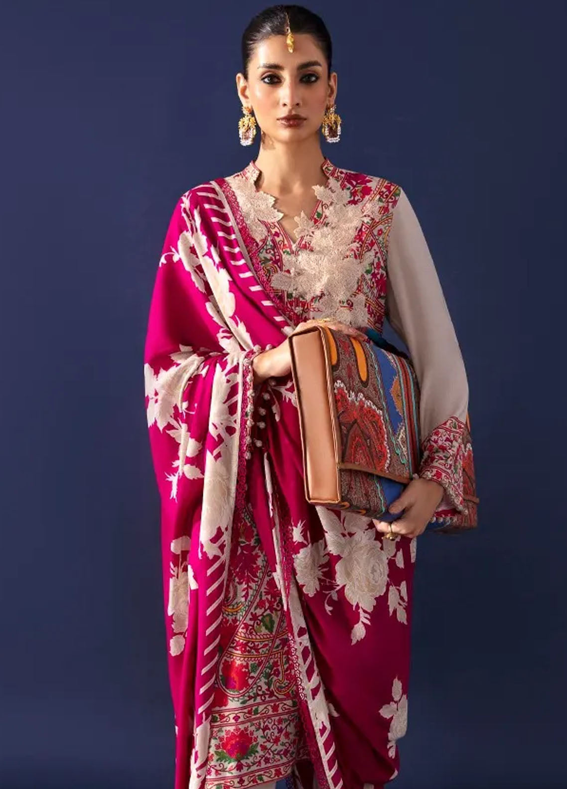 Mahay By Sana Safinaz Unstitched Winter Collection 2023 19A