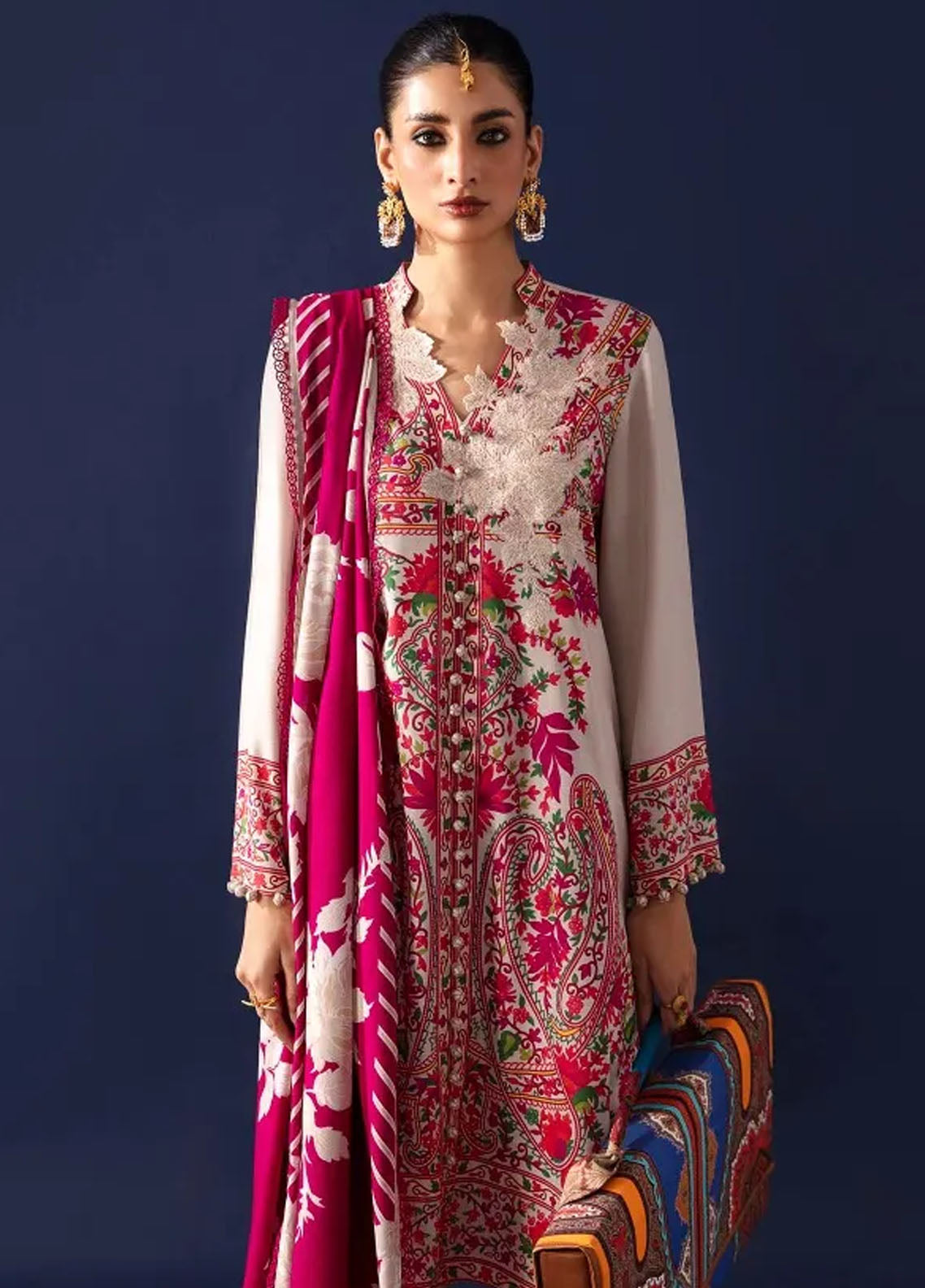 Mahay By Sana Safinaz Unstitched Winter Collection 2023 19A