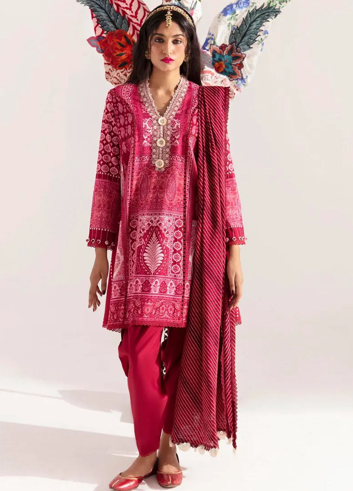 Mahay By Sana Safinaz Unstitched Winter Collection 2023 1B