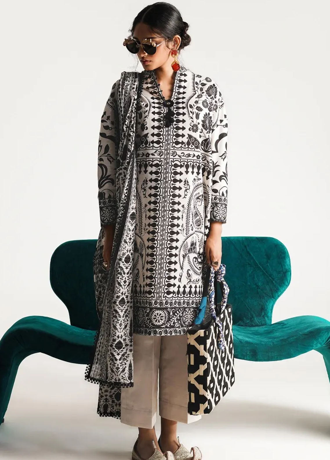 Mahay By Sana Safinaz Unstitched Winter Collection 2023 20A