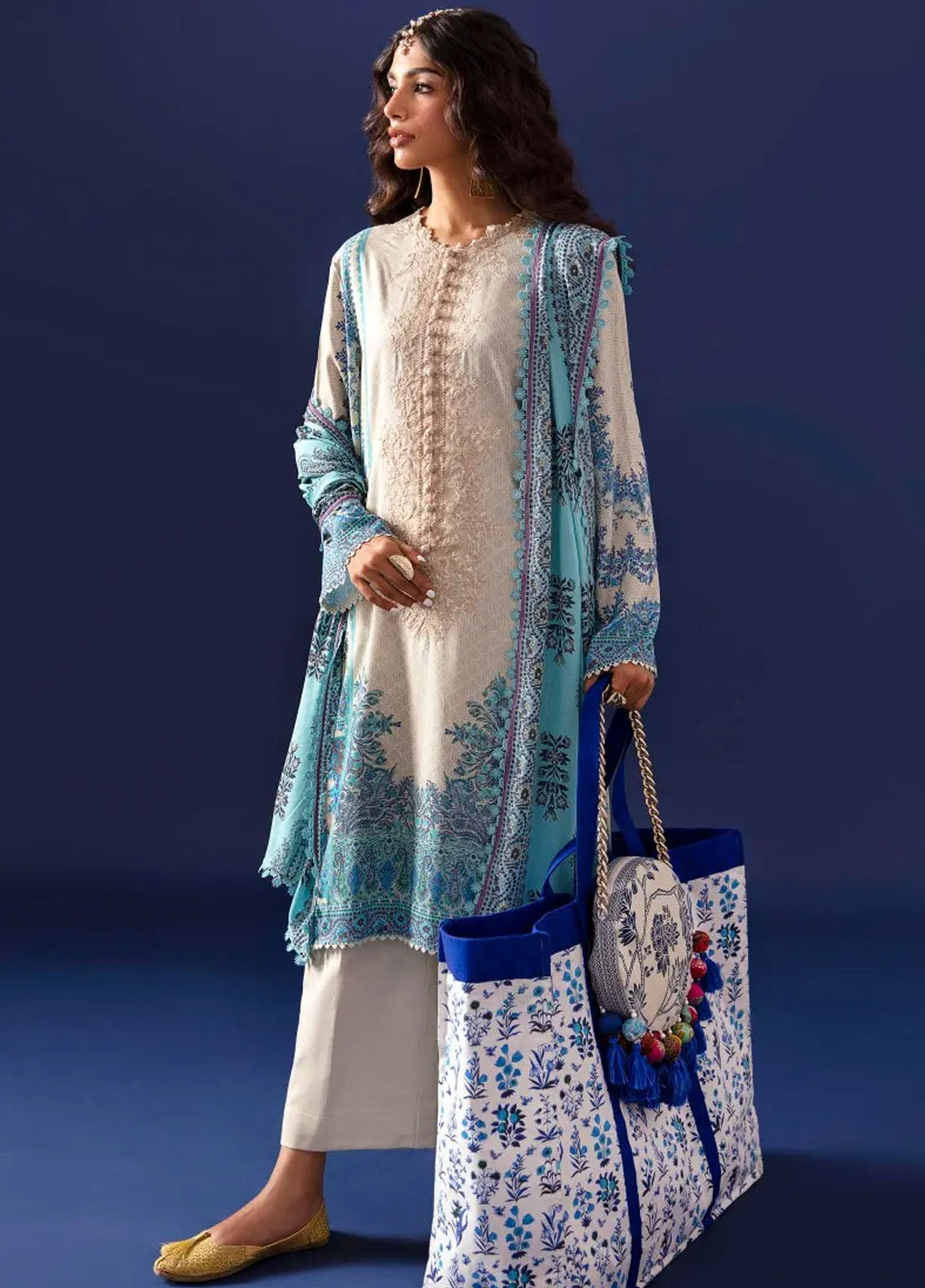 Mahay By Sana Safinaz Unstitched Winter Collection 2023 27A