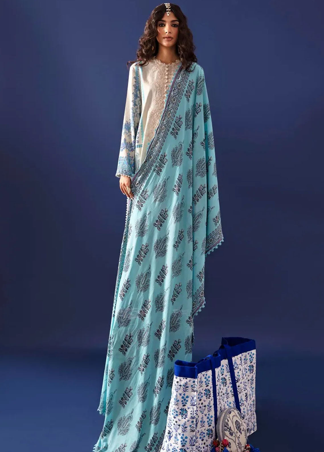 Mahay By Sana Safinaz Unstitched Winter Collection 2023 27A