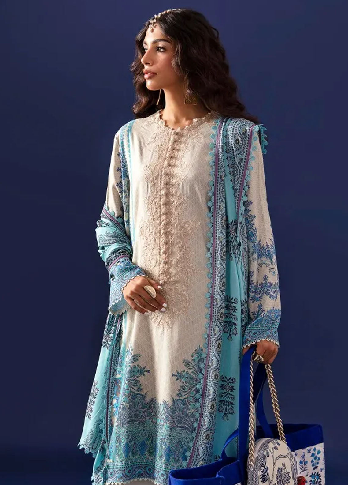 Mahay By Sana Safinaz Unstitched Winter Collection 2023 27A