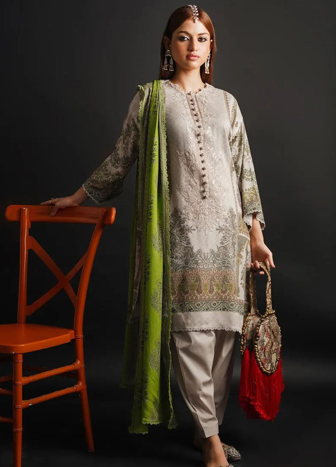 Mahay By Sana Safinaz Unstitched Winter Collection 2023 27B