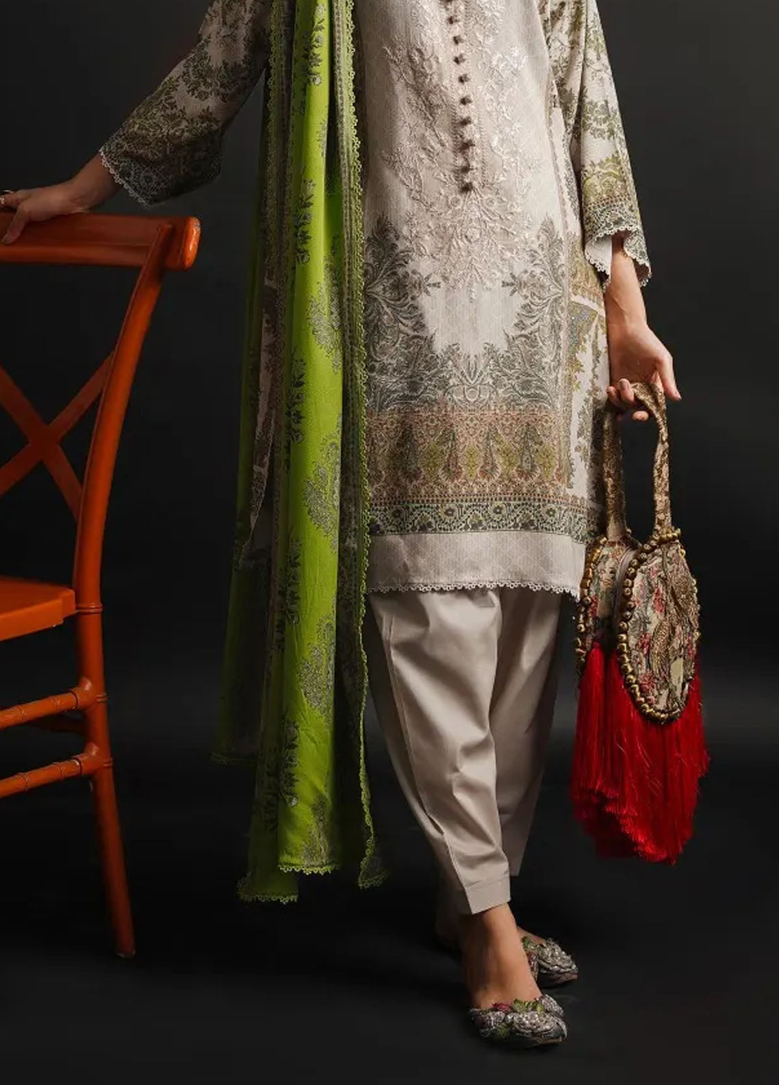 Mahay By Sana Safinaz Unstitched Winter Collection 2023 27B