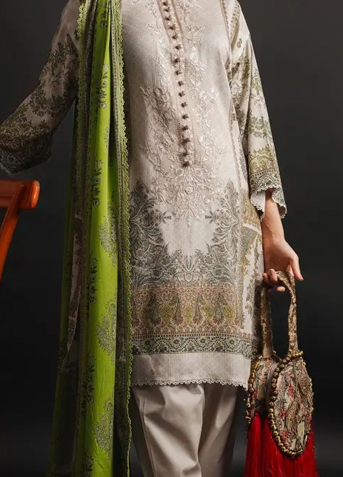 Mahay By Sana Safinaz Unstitched Winter Collection 2023 27B