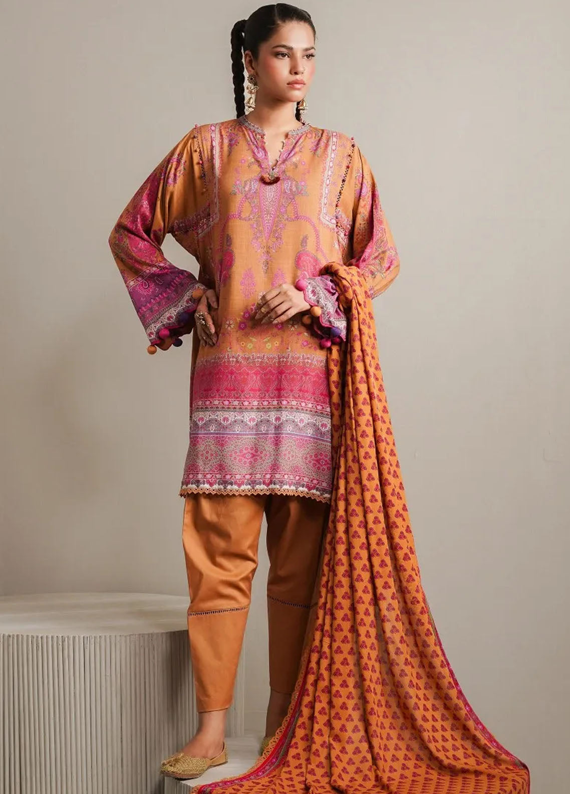 Mahay By Sana Safinaz Unstitched Winter Collection 2023 28B