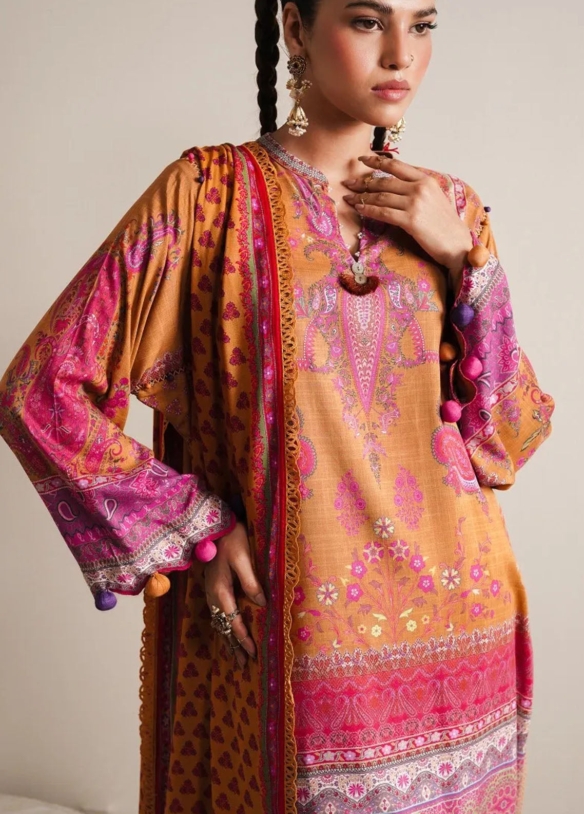 Mahay By Sana Safinaz Unstitched Winter Collection 2023 28B