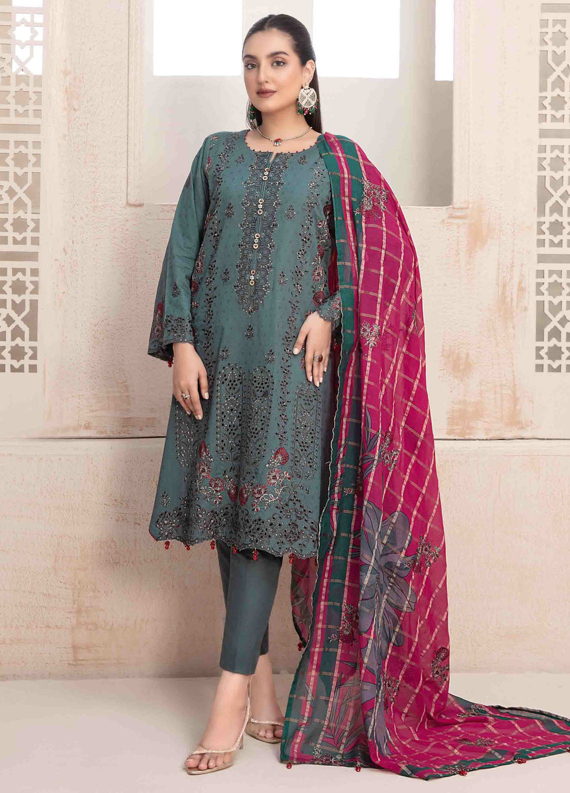 Maherooh By Tawakkal Fabrics Embroidered Lawn Jacquard Collection 2023 D-9249