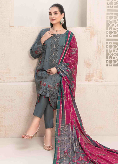 Maherooh By Tawakkal Fabrics Embroidered Lawn Jacquard Collection 2023 D-9249