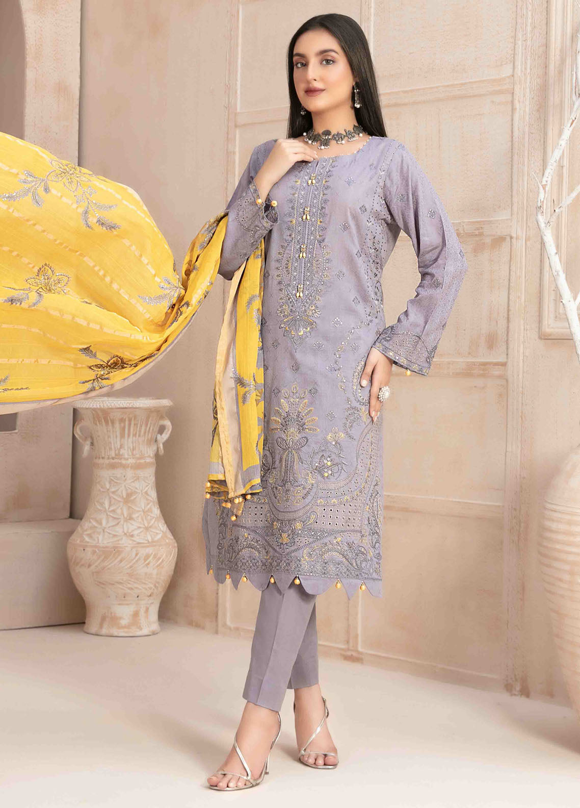 Maherooh By Tawakkal Fabrics Embroidered Lawn Jacquard Collection 2023 D-9250
