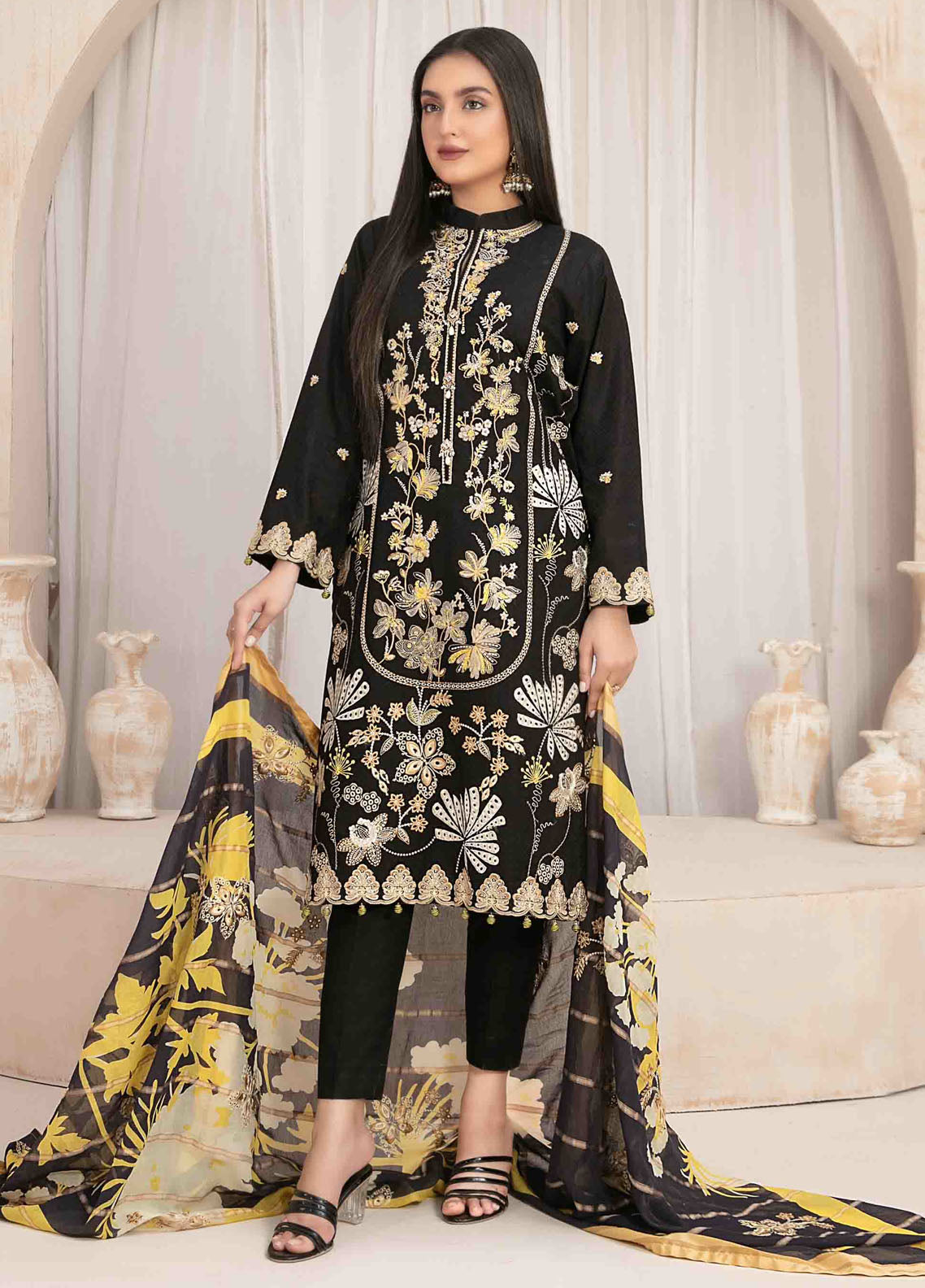 Maherooh By Tawakkal Fabrics Embroidered Lawn Jacquard Collection 2023 D-9253