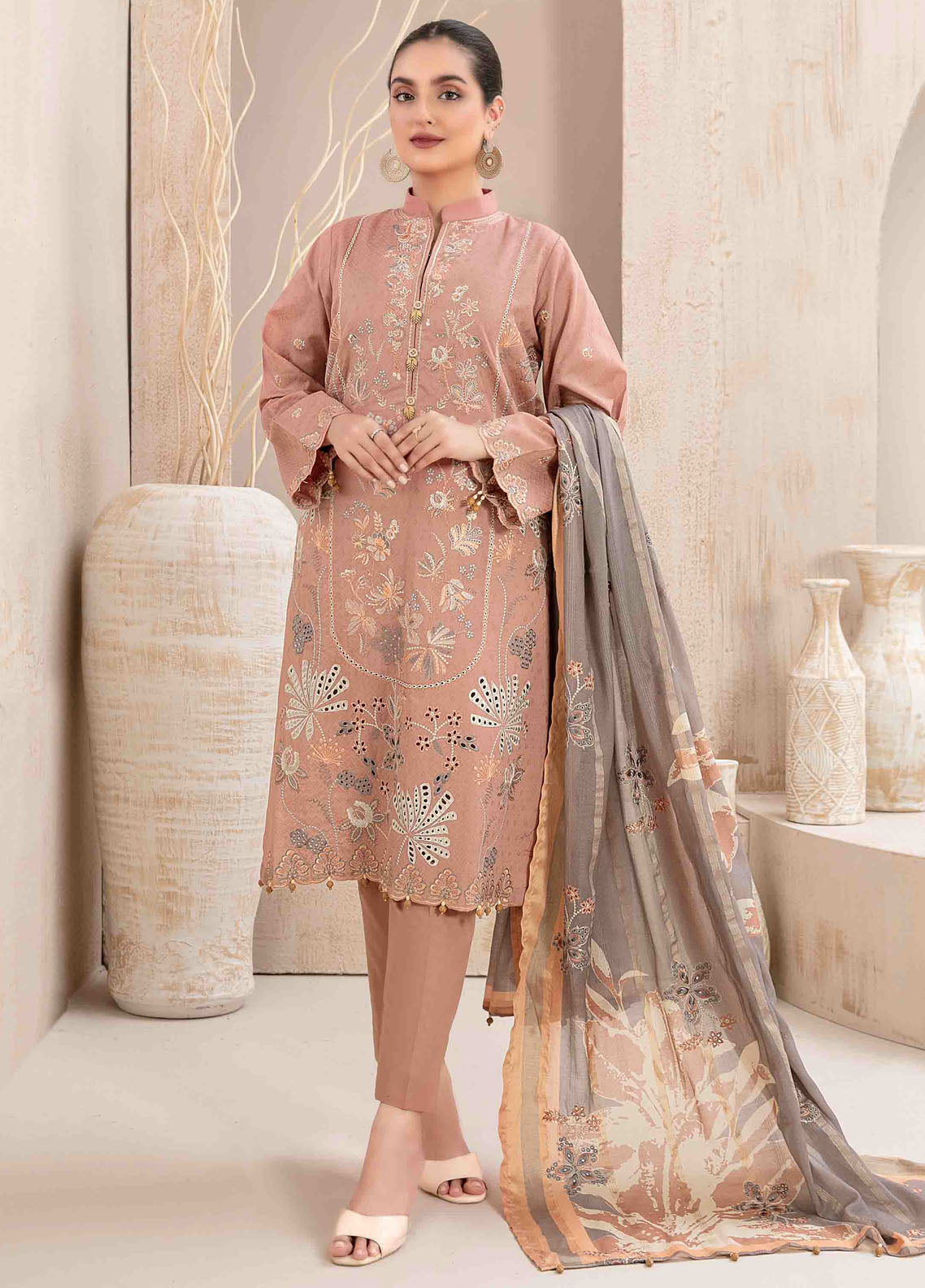 Maherooh By Tawakkal Fabrics Embroidered Lawn Jacquard Collection 2023 D-9254