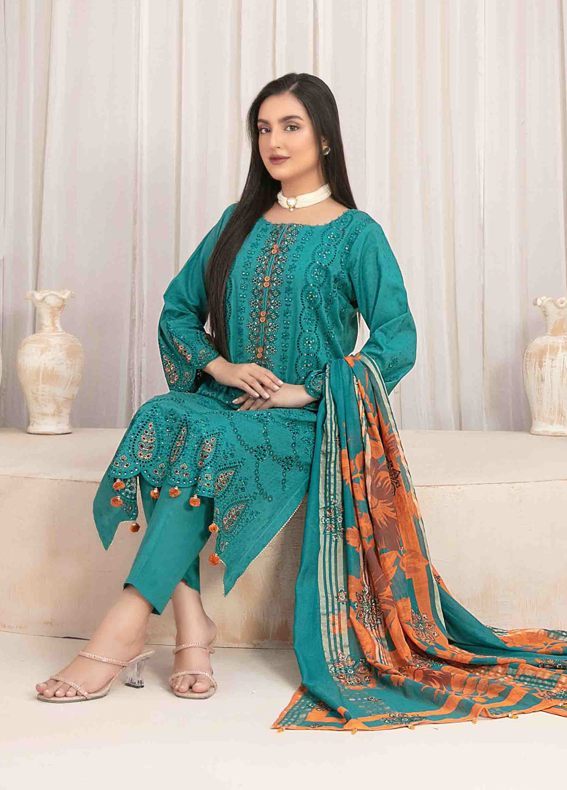 Maherooh By Tawakkal Fabrics Embroidered Lawn Jacquard Collection 2023 D-9256